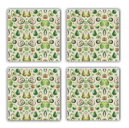 Hermia TBA11183964 Set de 4 Felpudos de Cristal 100% Piedra Natural Hechos a Mano